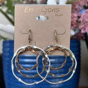 Silver Gold Copper Dangle Circles Erica Lyons